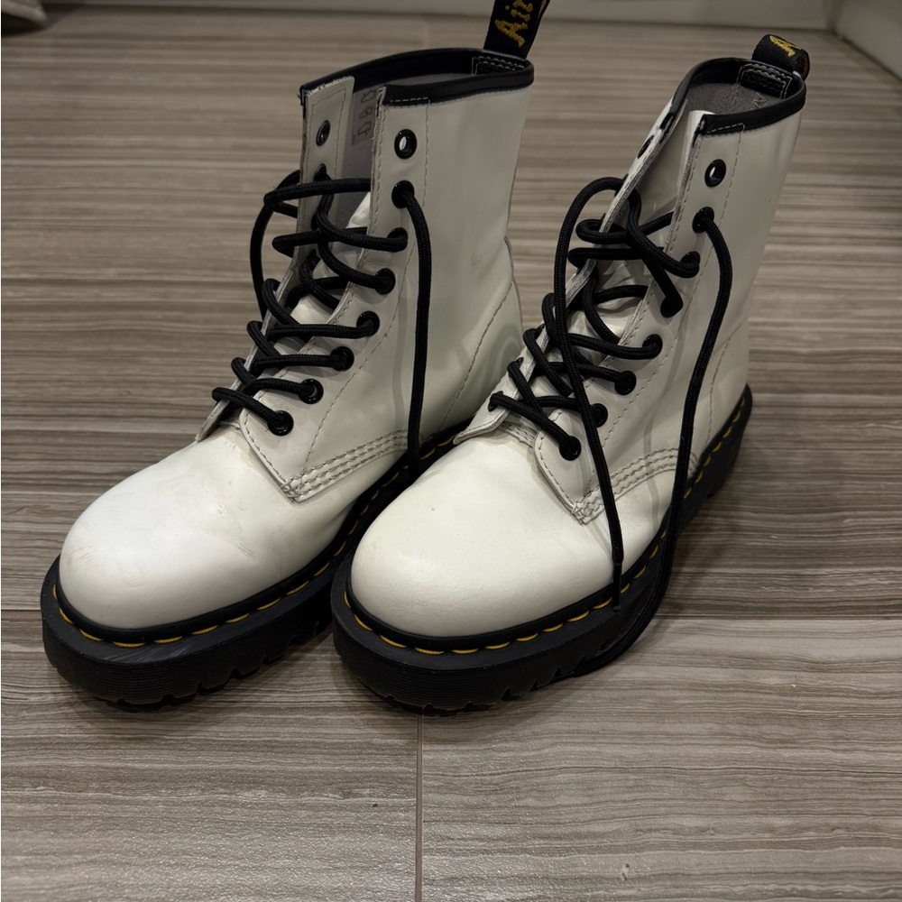 Dr. Martens Women's White Combat Boots